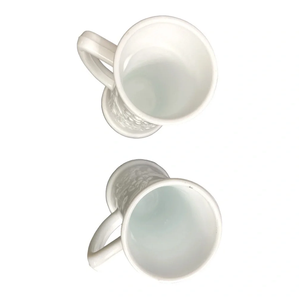 Set of 2 VTG White Milk Glass 6